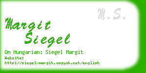 margit siegel business card